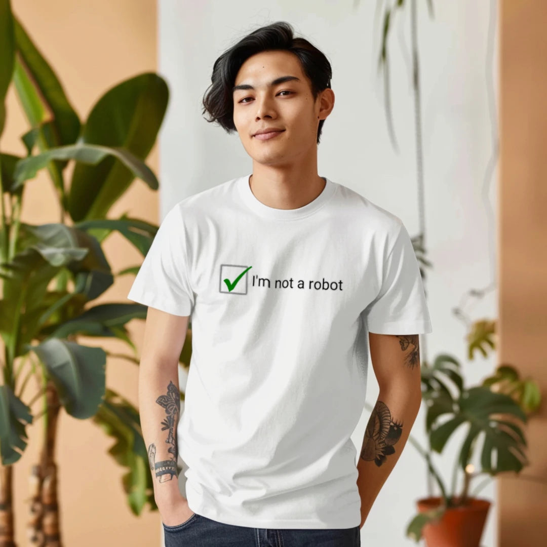 I'm Not a Robot Adult Cotton T-Shirt