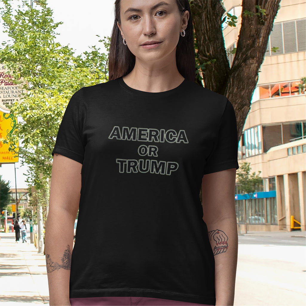 America or Trump Ladies' Relaxed Jersey T-Shirt