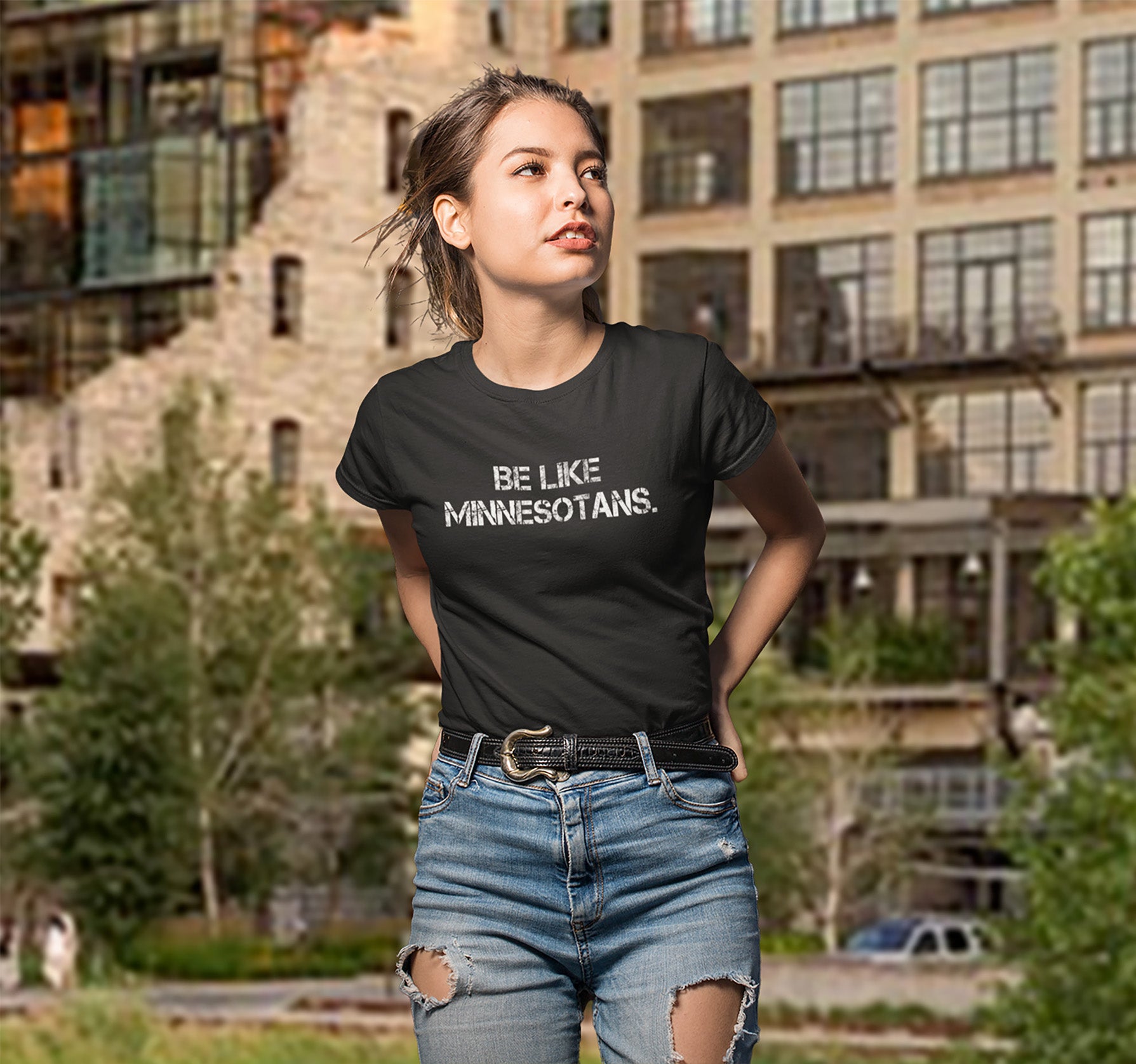 Be Like Minnesotans Ladies' Cotton T-Shirt