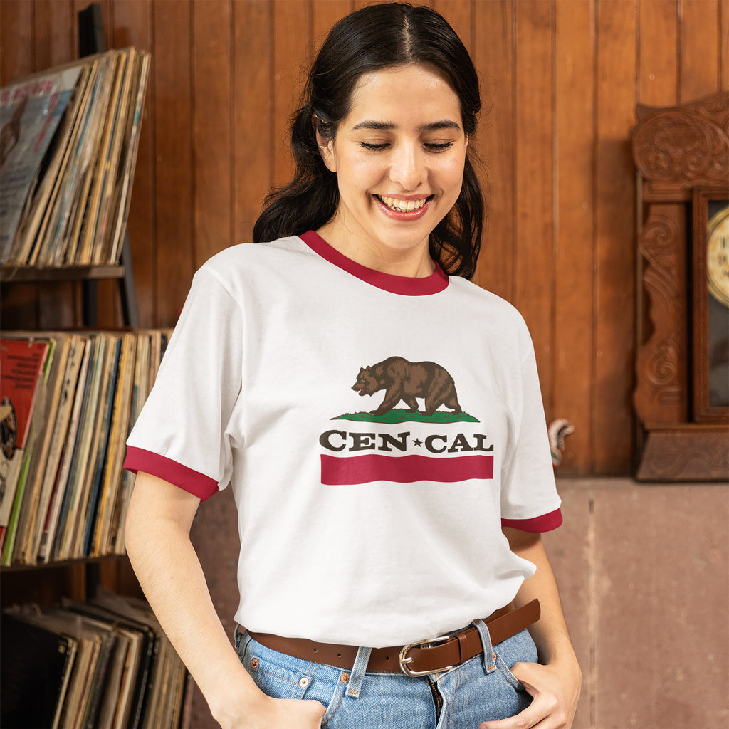 CEN CAL Adult Cotton Ringer T-Shirt