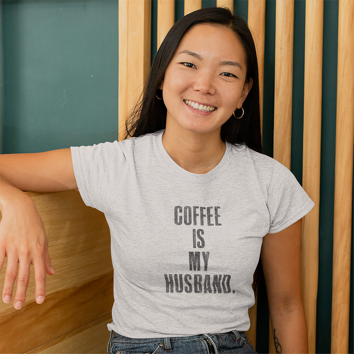 Coffee Is My Husband Ladies' Relaxed T-Shirt