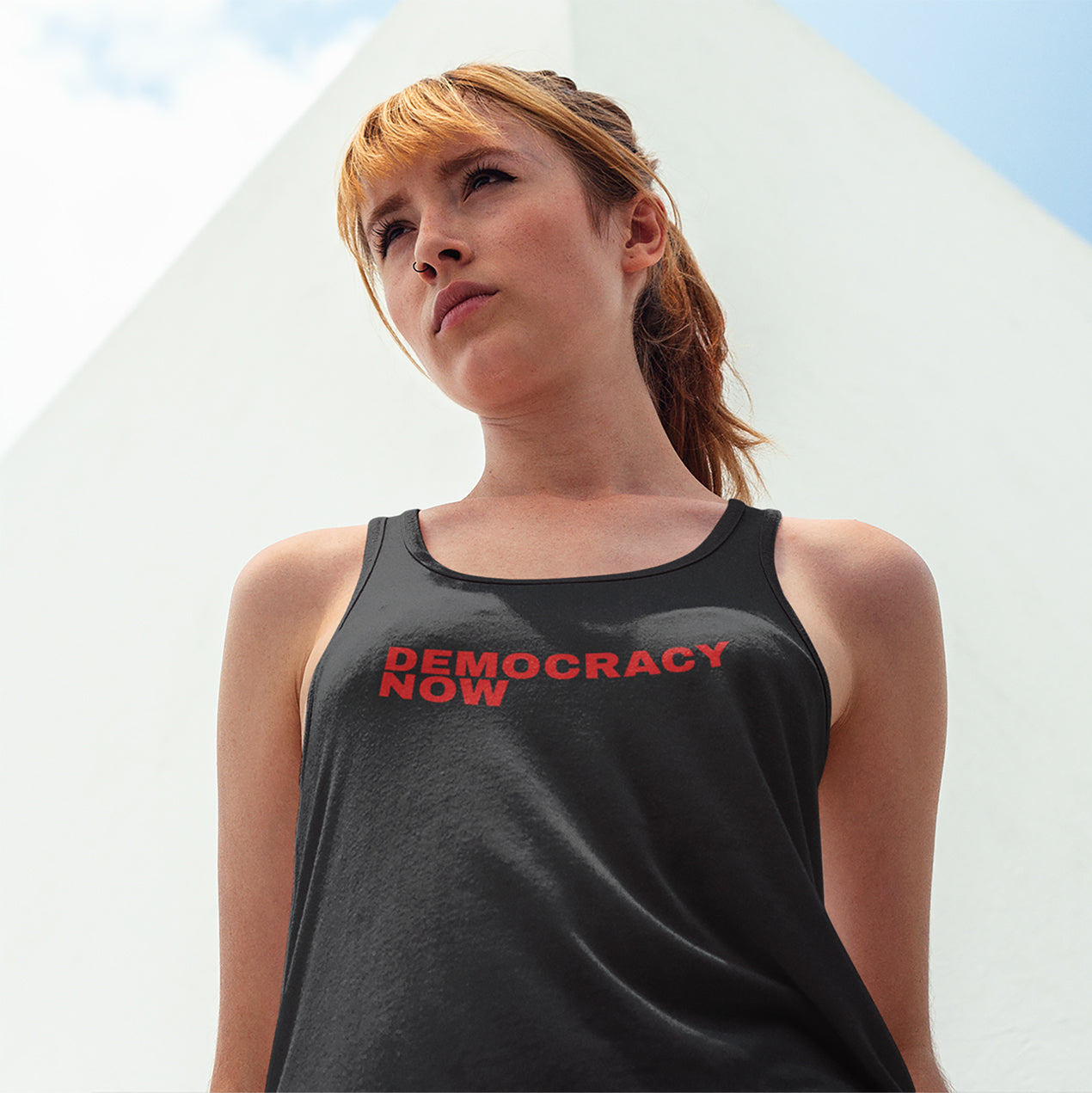Democracy Now Adult Cotton Tank