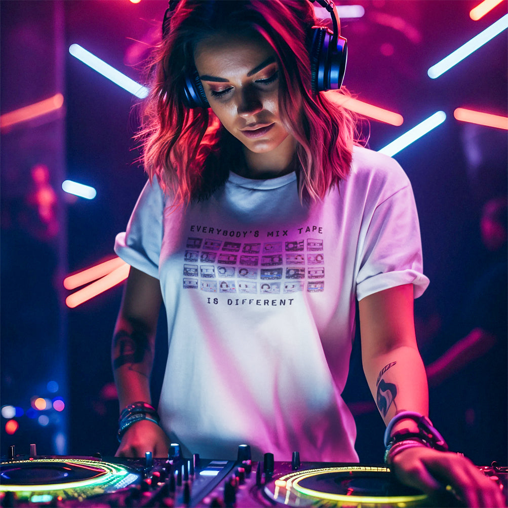 Everybody's Mix Tape is Different Ladies' Relaxed Jersey Cotton T-Shirt
