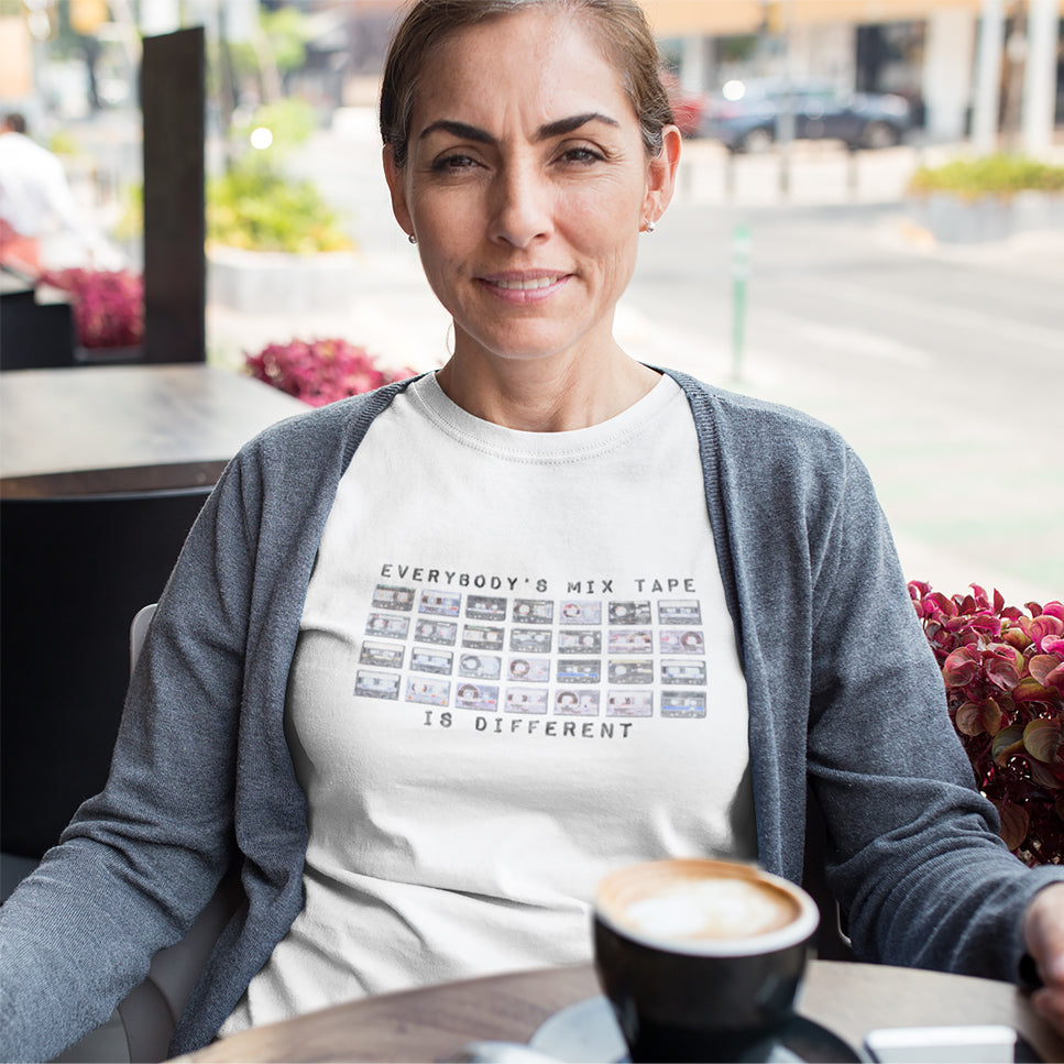 Everybody's Mix Tape is Different Ladies' Relaxed Jersey Cotton T-Shirt