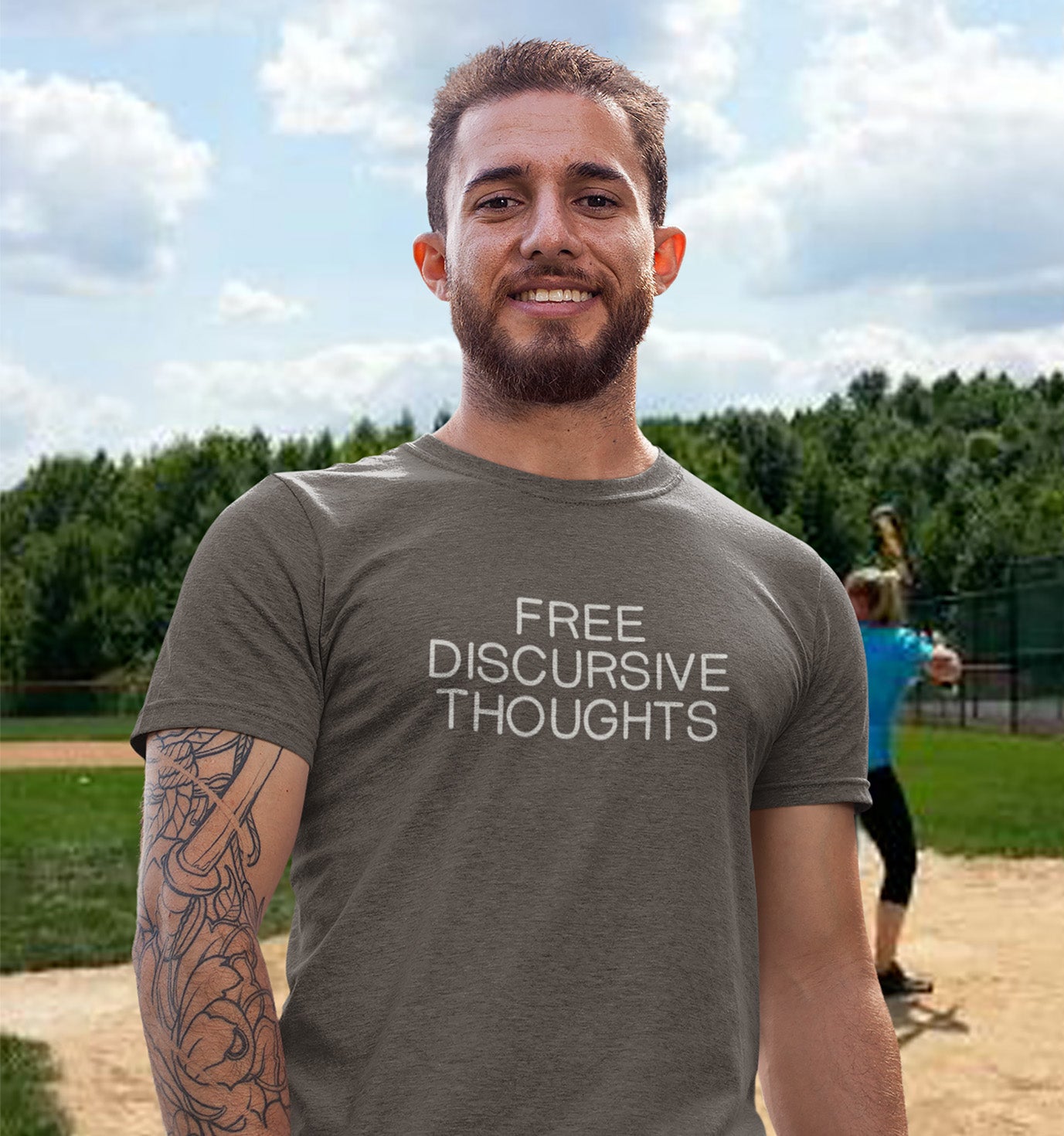 Free Discursive Thoughts Adult Cotton T-Shirt