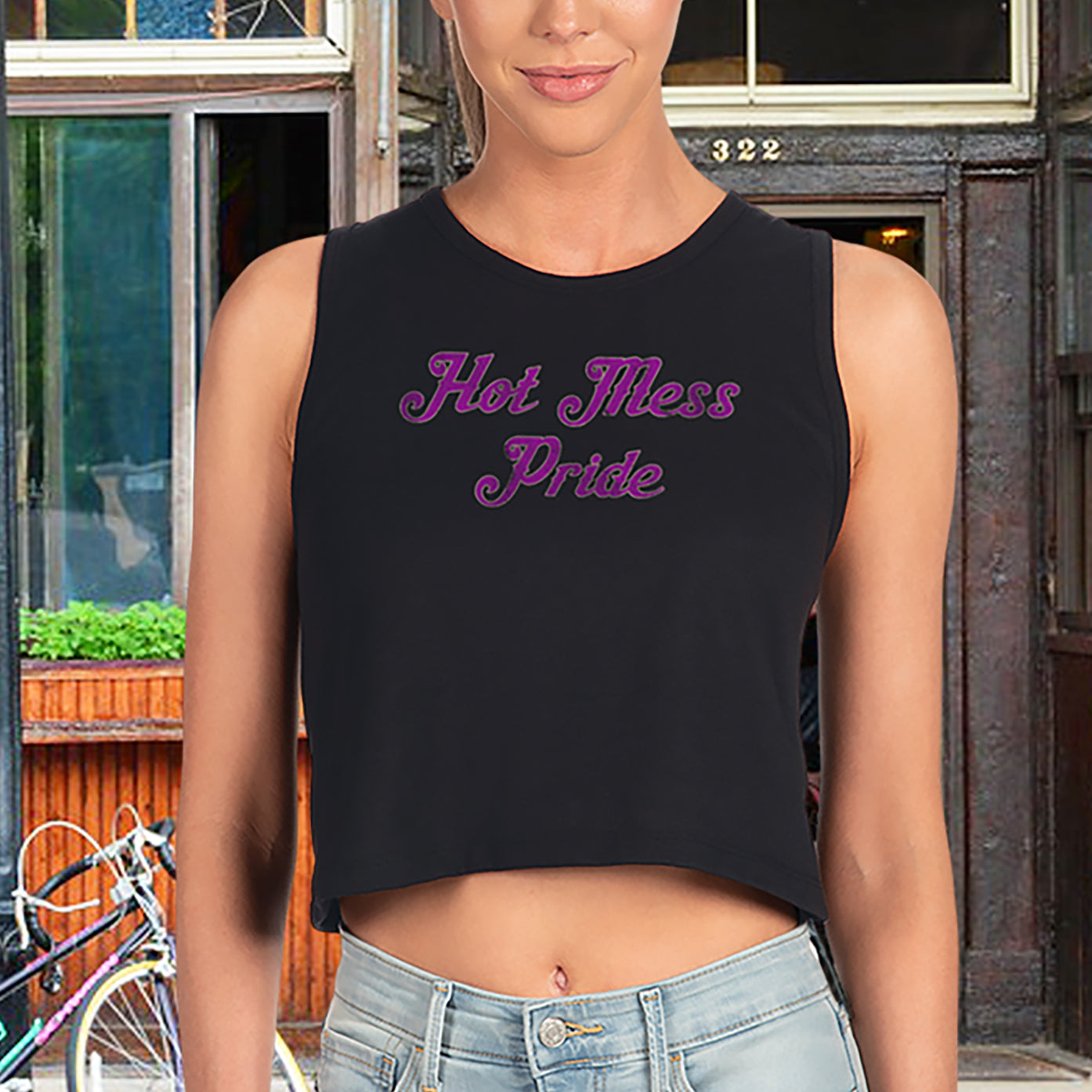Hot Mess Pride Women's Festival Crop Tank