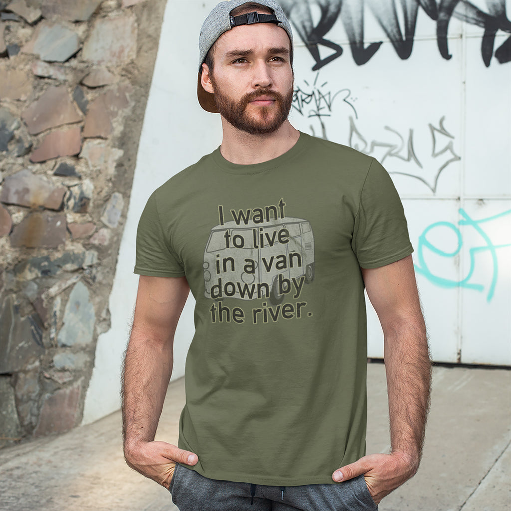 I Want To Live In A Van Adult Cotton T-Shirt