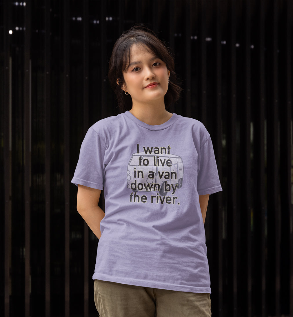 I Want To Live In A Van Adult Cotton T-Shirt