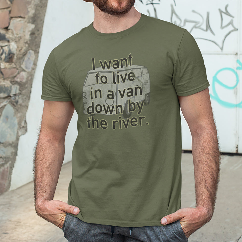 I Want To Live In A Van Adult Cotton T-Shirt