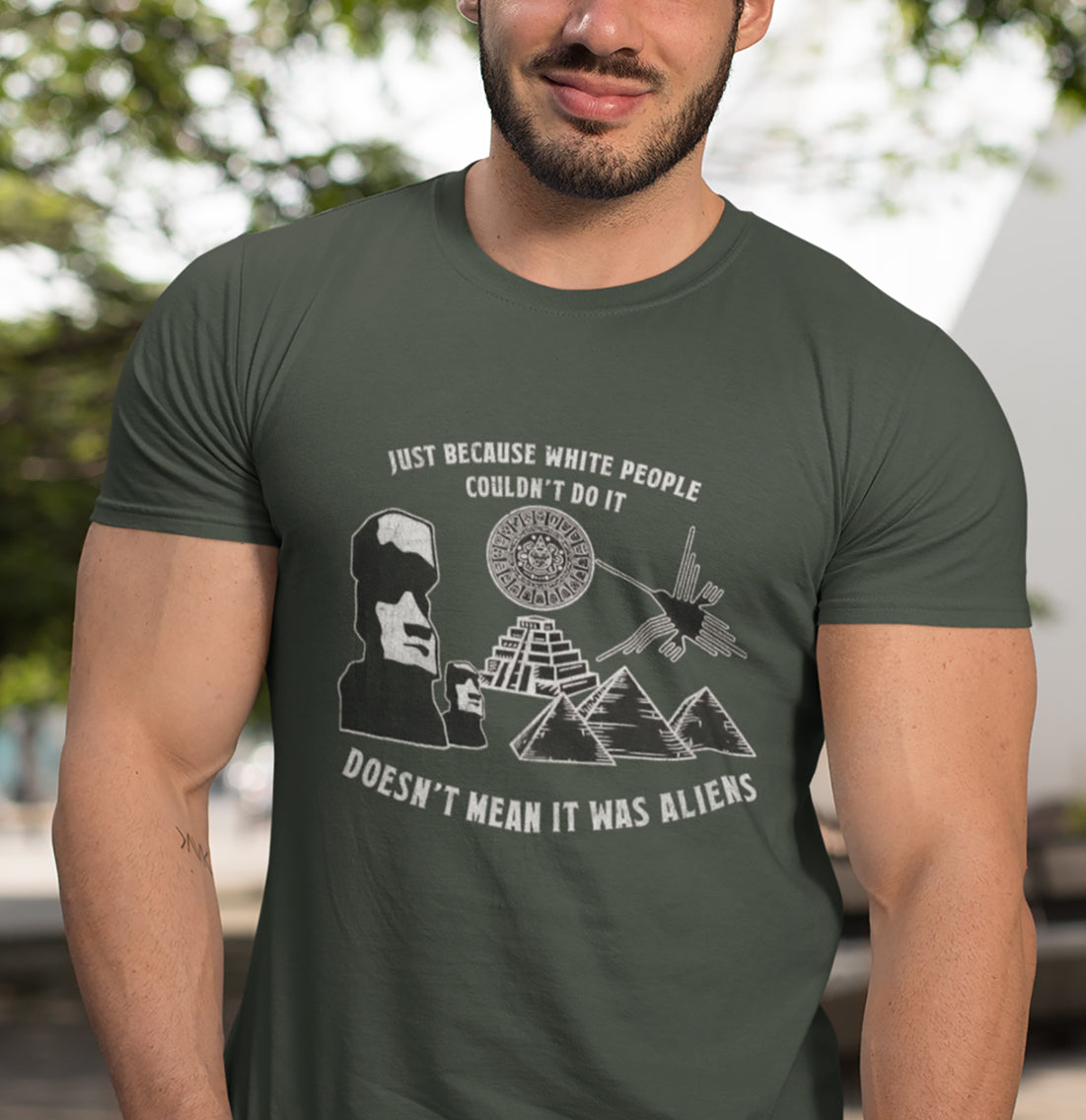 Just Because White People Couldn't Do It Adult Cotton T-Shirt