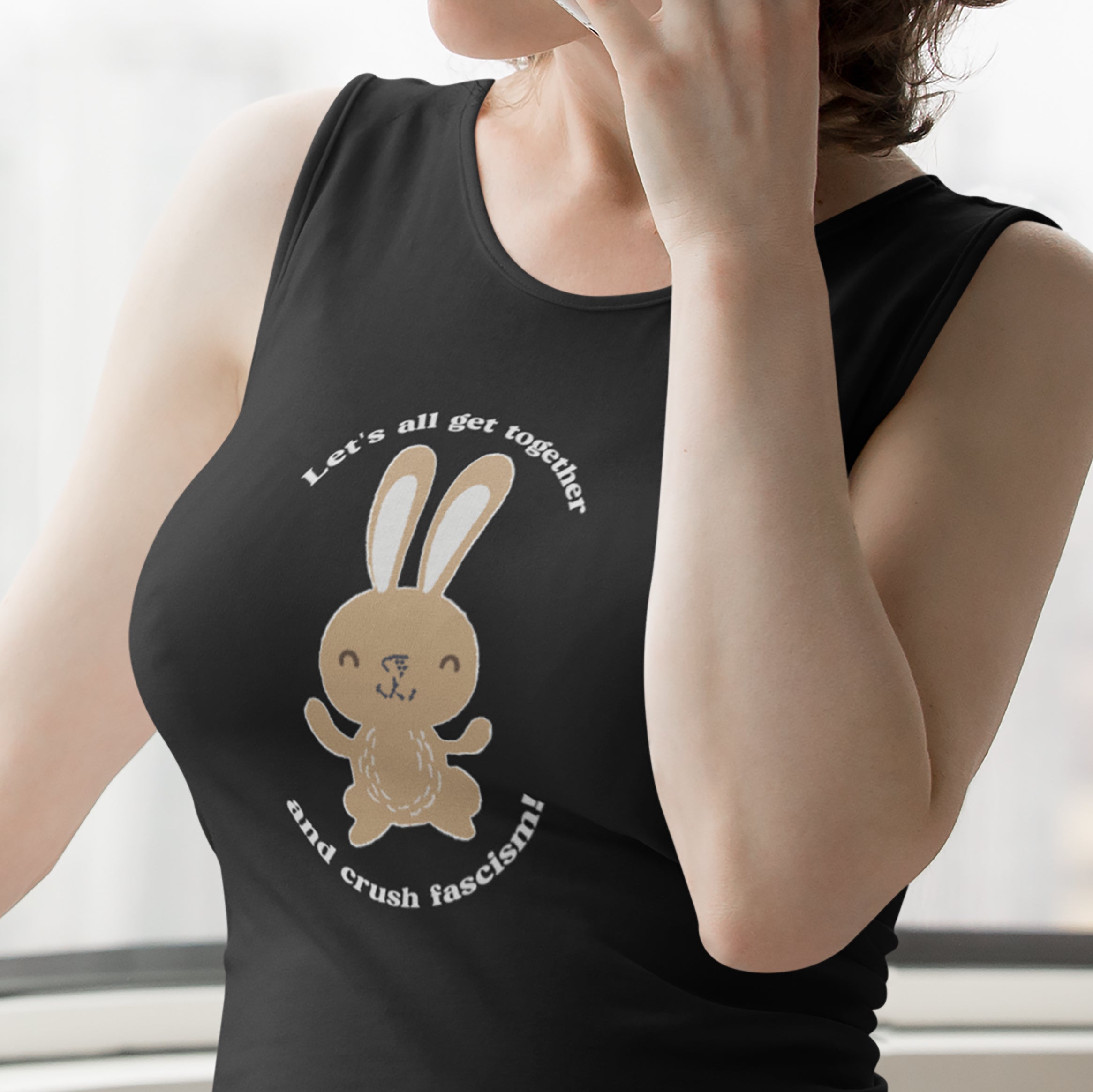 Let's All Get Together And Crush Fascism! Women's Tri® Muscle Tank