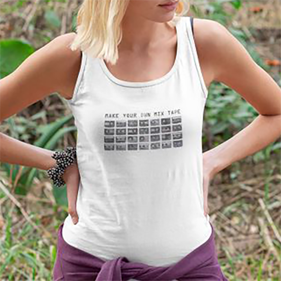 Make Your Own Mix Tape Ladies' Racerback Tank
