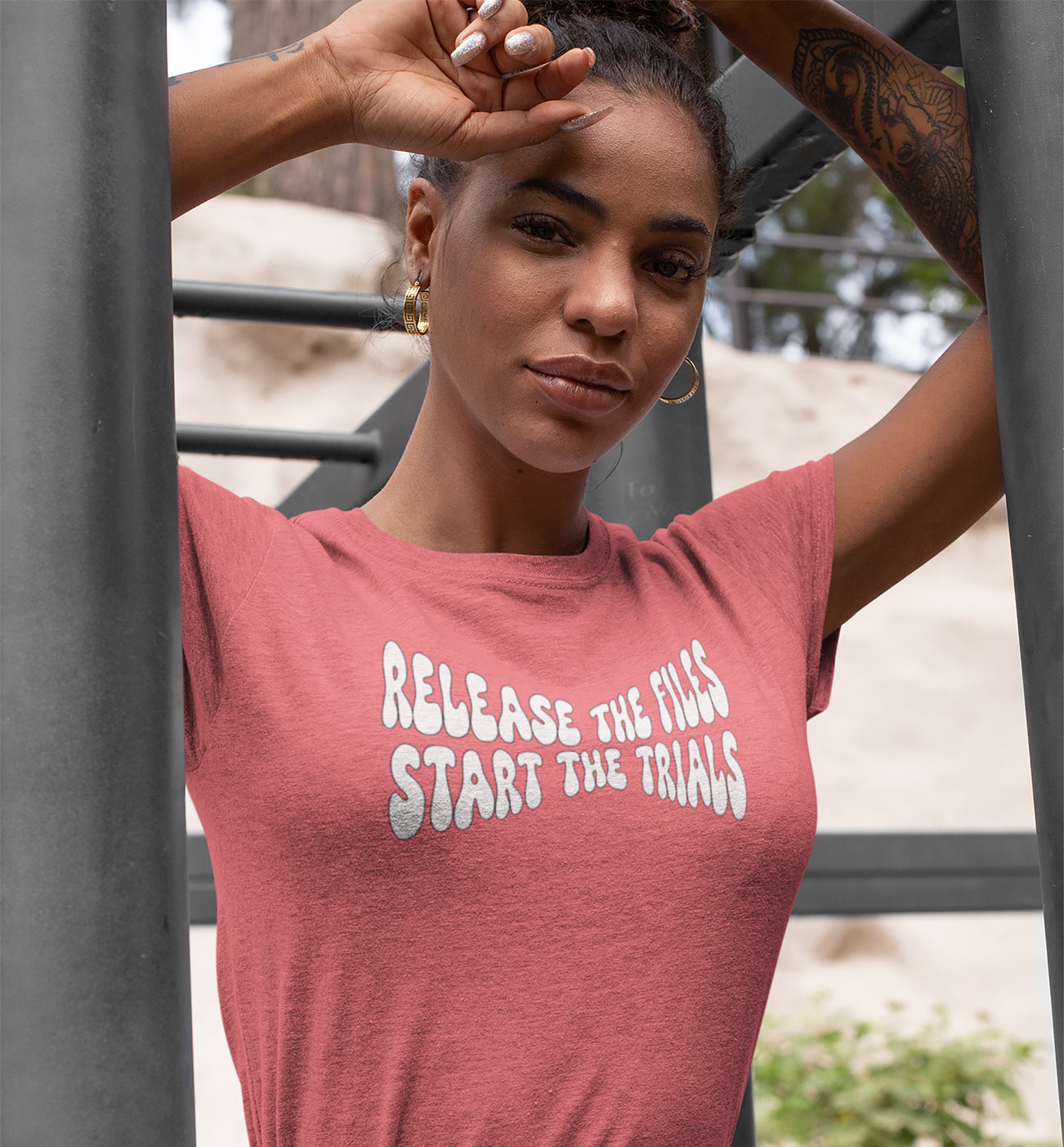 Release the Files Start the Trials Ladies' Cotton T-Shirt