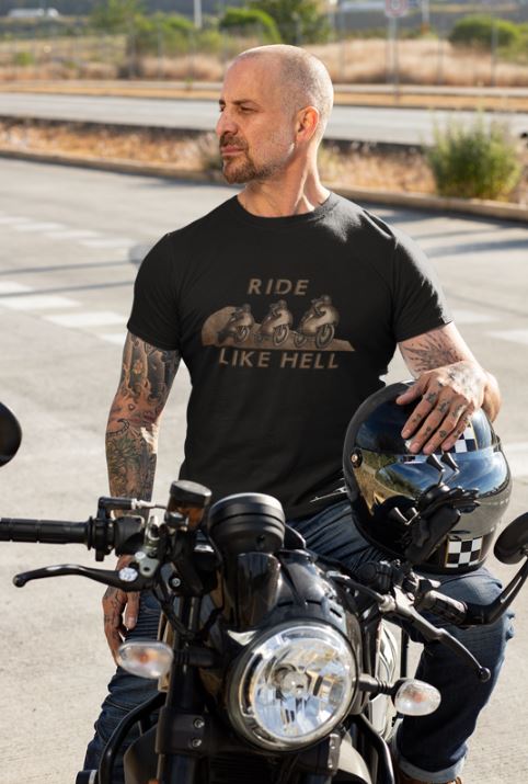 Ride Like Hell Adult Cotton T-Shirt
