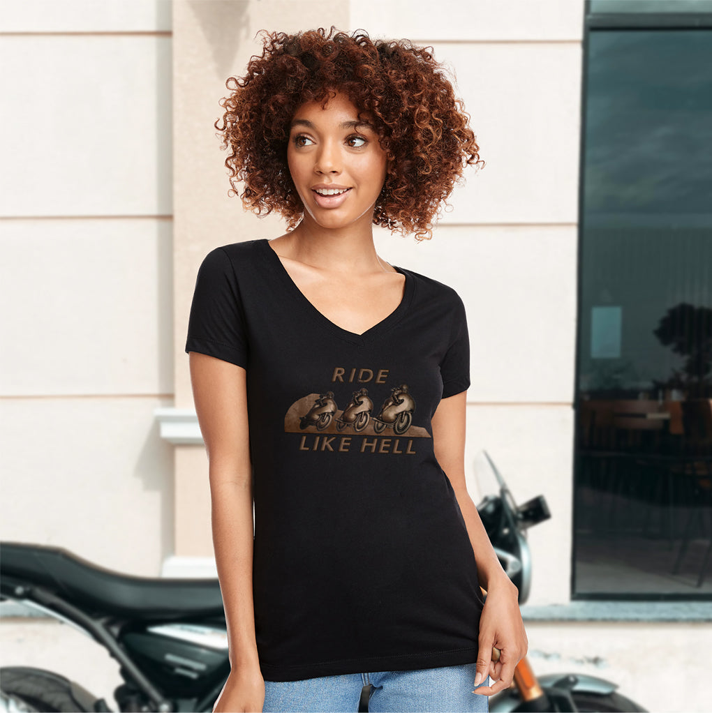 Ride Like Hell Ladies Ideal V - Junior Fit
