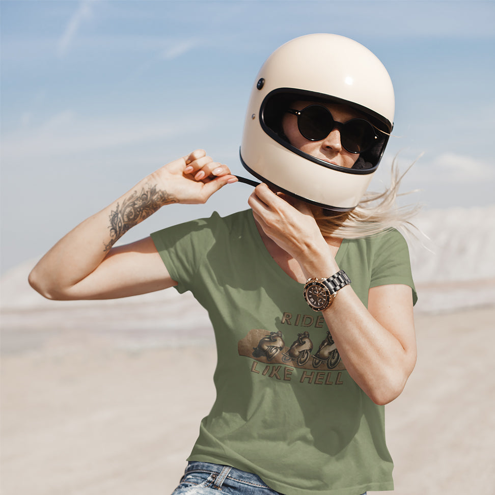 Ride Like Hell Ladies Ideal V - Junior Fit