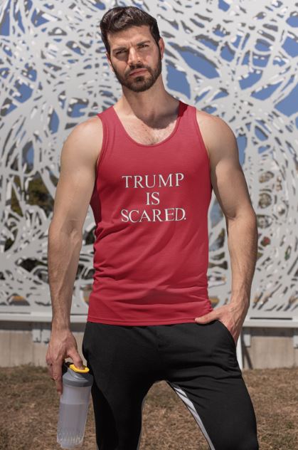 Trump is Scared Adult Cotton Tank Top