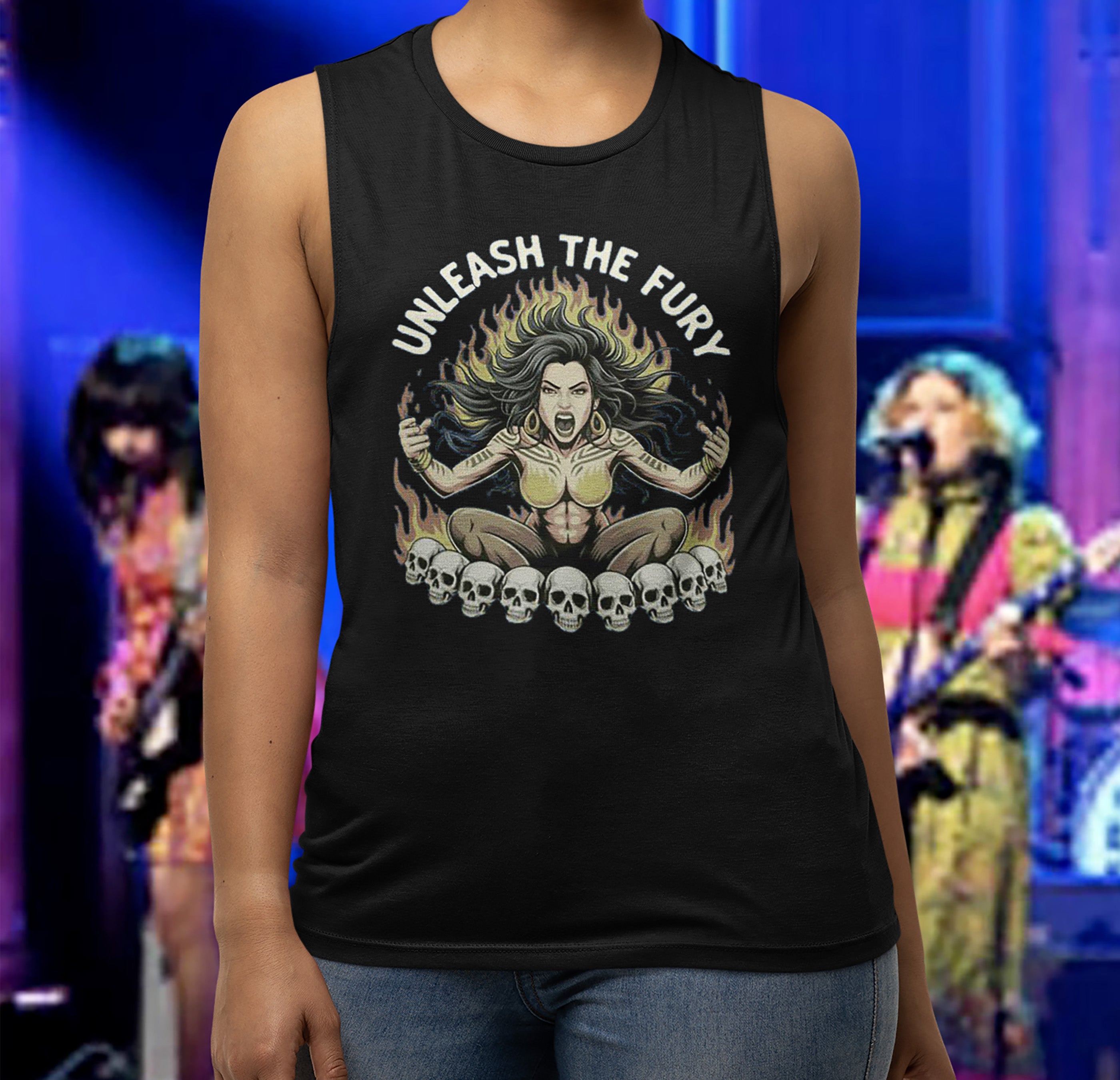 Unleash The Fury Ladies' Jersey Muscle Tank