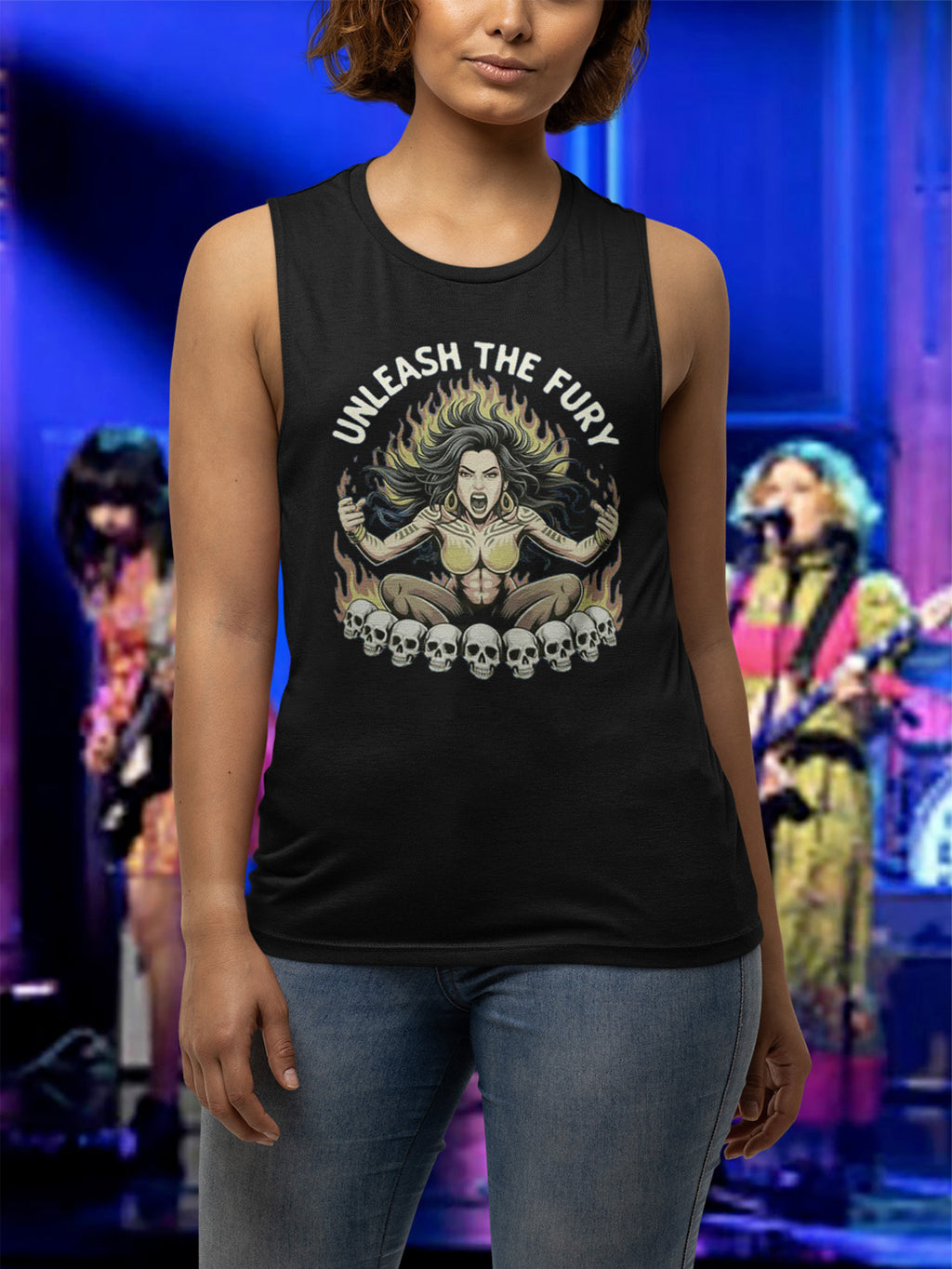 Unleash The Fury Ladies' Jersey Muscle Tank