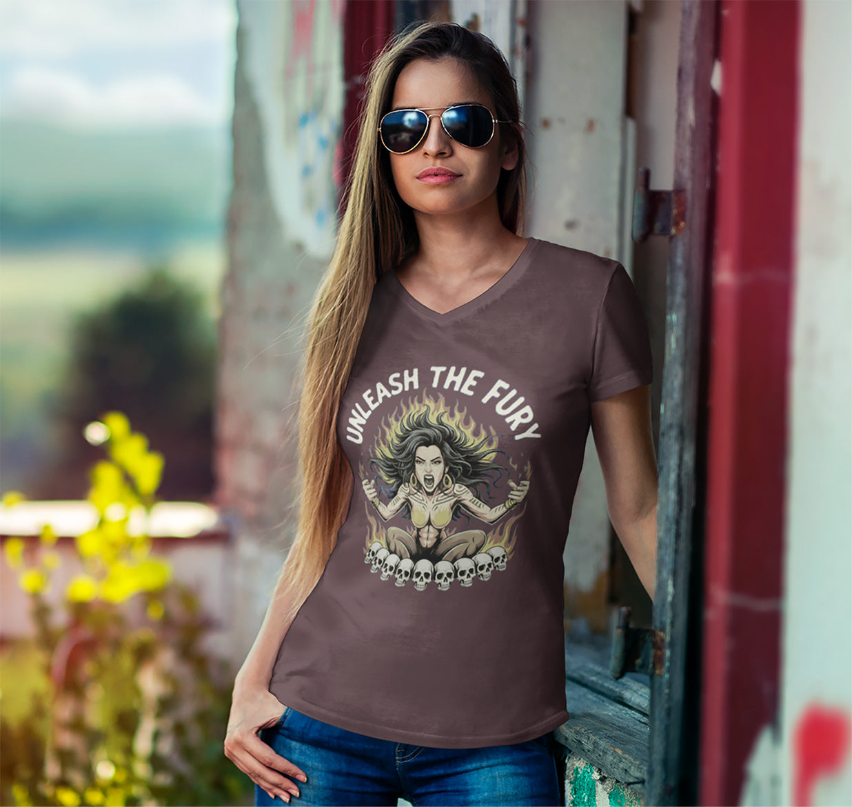 Unleash the Fury Ladies' Relaxed Jersey V-Neck T-Shirt