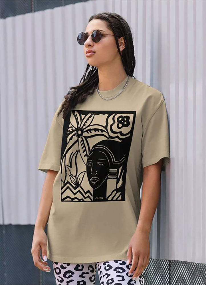 Woman and Trees Shaka Wear Adult Cotton T-Shirt