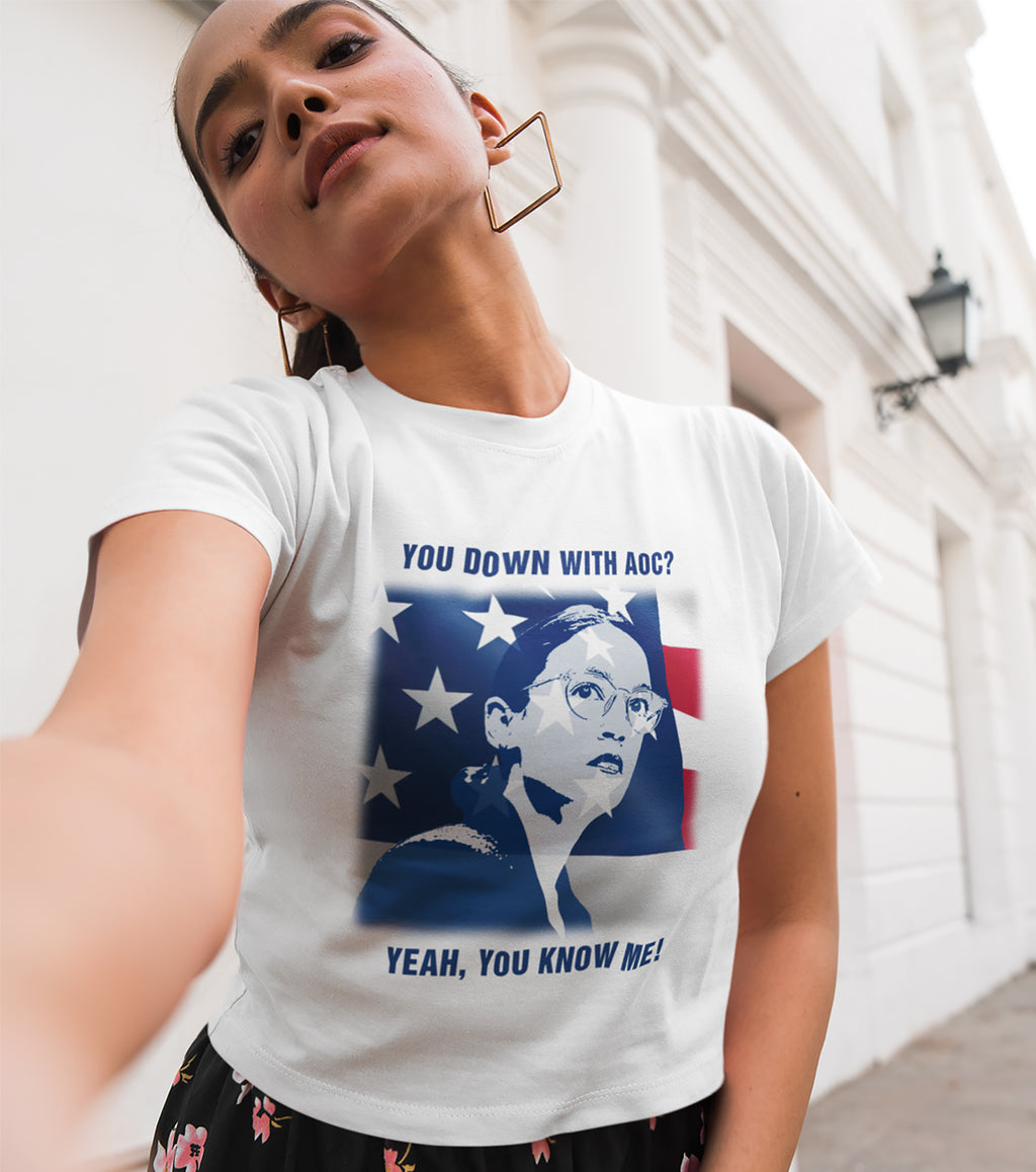 You Down With AOC? Ladies' Heavyweight Boxy T-Shirt