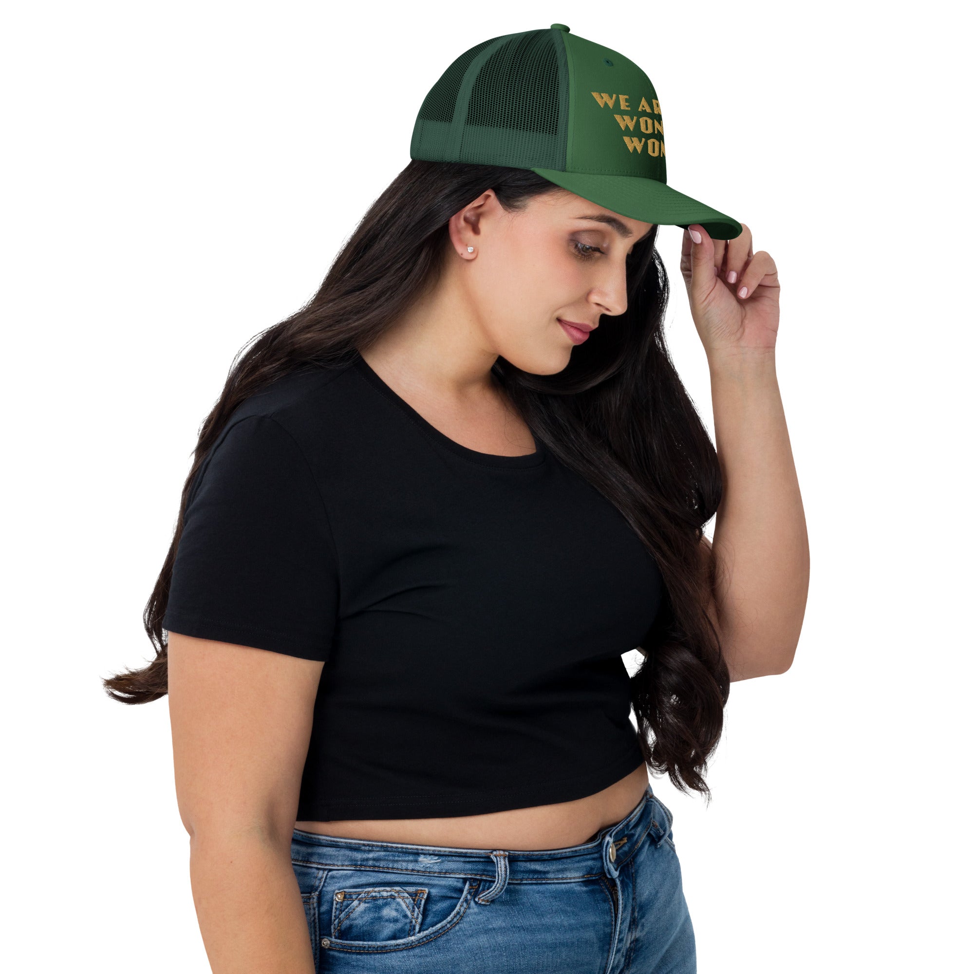 We Are All Wonder Women Women's Embroidered Trucker Cap